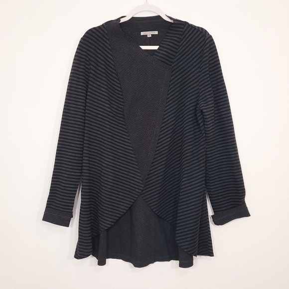 People Like Frank Gray Striped Sweater 10 - Picture 2 of 5